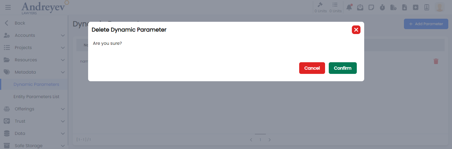 DeleteDynamicParameter