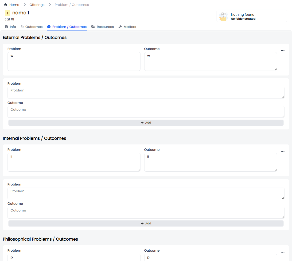 InlineOfferingProblemOutcome