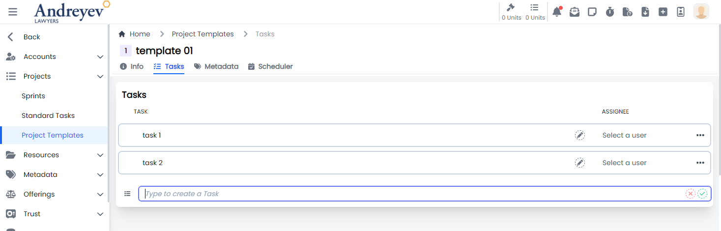 InlineProjectTemplateTask